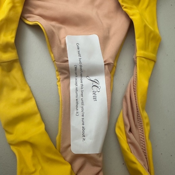J.Crew Curved Waist Cheeky Bikini Swim Bottom Yellow Size Medium - Picture 7 of 7